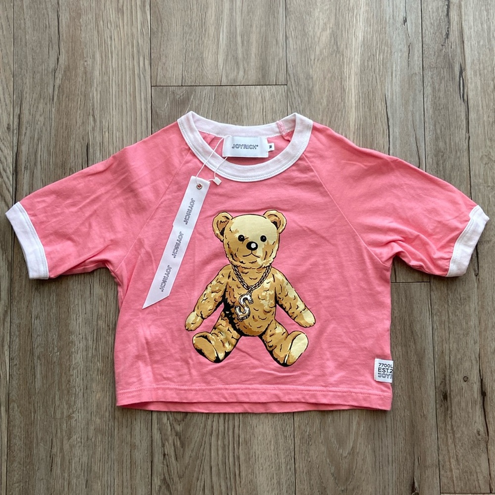 Joyrich Rock Teddy Pink Crop Top